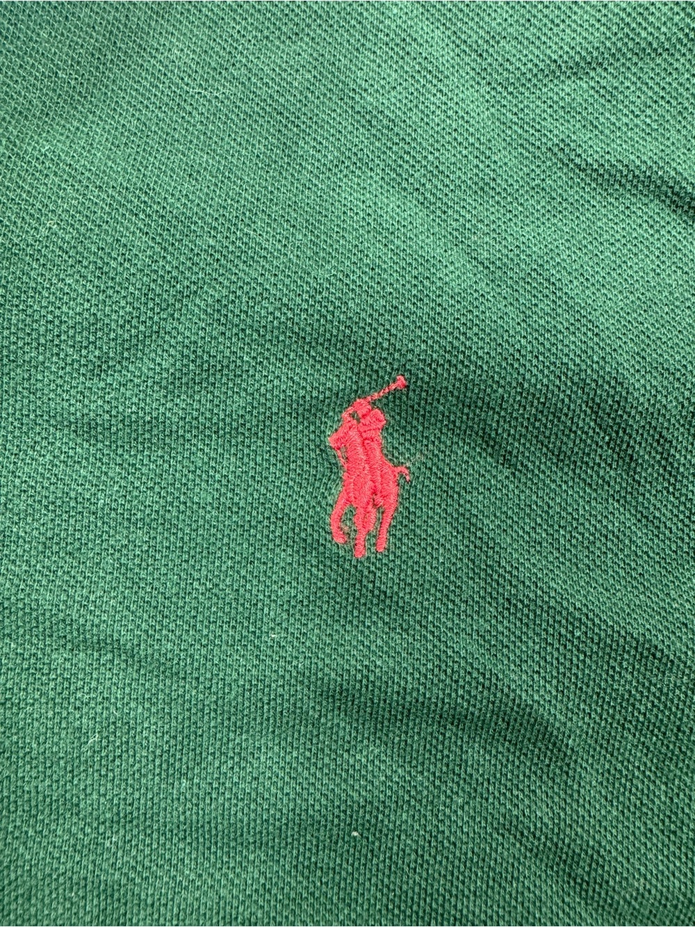 Classic Polo Ralph Lauren Green Custom Slim Fit Short Sleeve Polo Size L - Picture 6 of 7